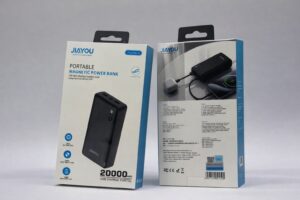 Jiayou Thunder-6 20000mAh portable slim power bank with dual USB fast charging