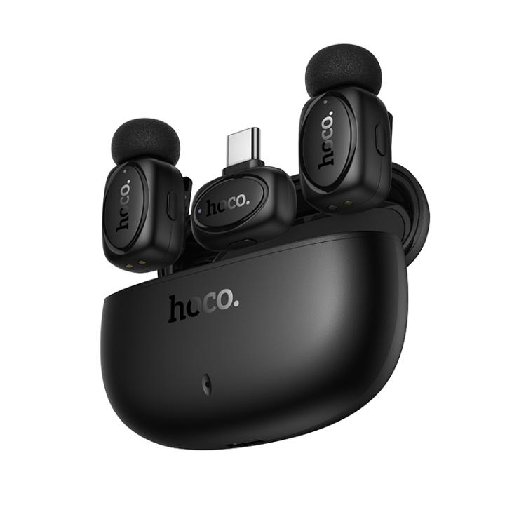 EDA008088901A_4 Hoco L19 Graceful Dual Mic Lavalier Wireless Microphone - Image 1