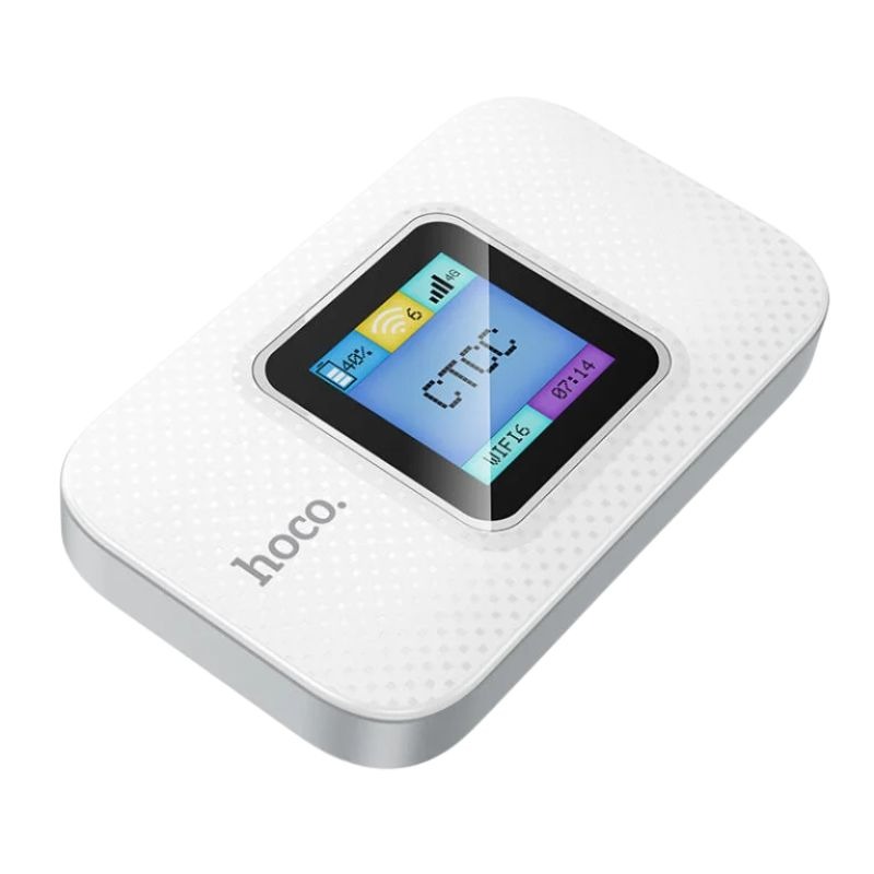 download-2025-09-24T105546.255 Hoco DQ12 Portable 4G LTE WiFi Hotspot with Display - Image 1