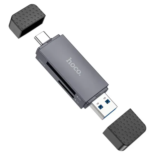 hb45-02-500x500 Hoco HB45 Spirit 2-in-1 USB & Type-C 3.0 Card Reader - Image 1