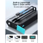 Joyroom JR-L017 10000mAh 22.5W Power Bank with Dual Cables - Image 2