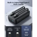 Joyroom JR-PBC06 10000mAh 30W Mini Power Bank with Dual Cables - Image 2