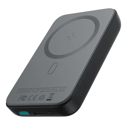 jr-w020-black-500x500 JOYROOM JR-W020 10000mah 20W Magnetic Wireless Mini Power Bank - Image 1
