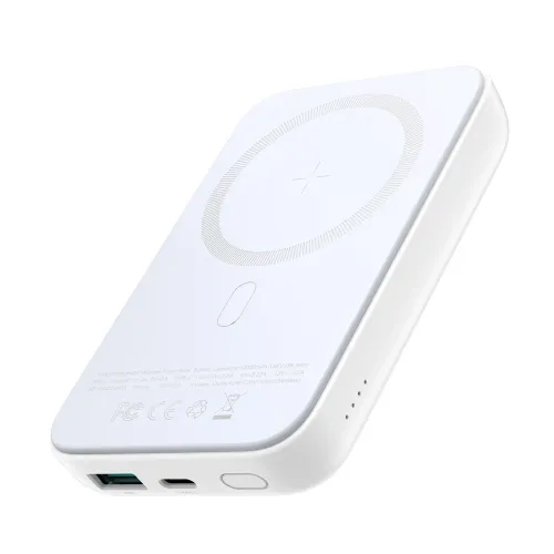 jr-w020-white-500x500 JOYROOM JR-W020 10000mah 20W Magnetic Wireless Mini Power Bank - Image 3