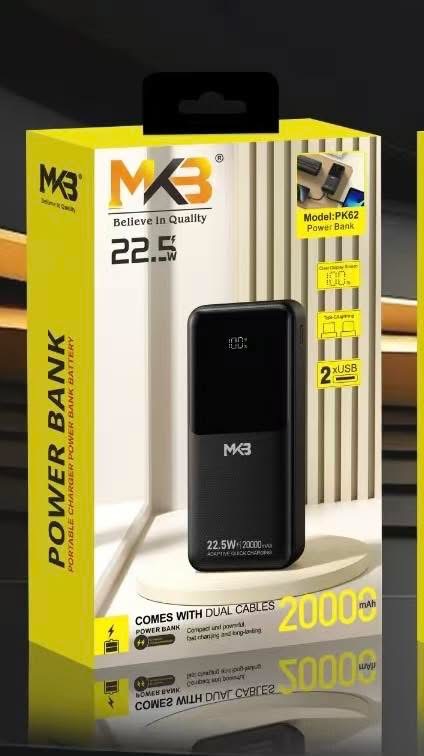 IMG_0686 MKB Pk62 Comes With Dual Cables 20000mah 22.5w power bank - Image 1