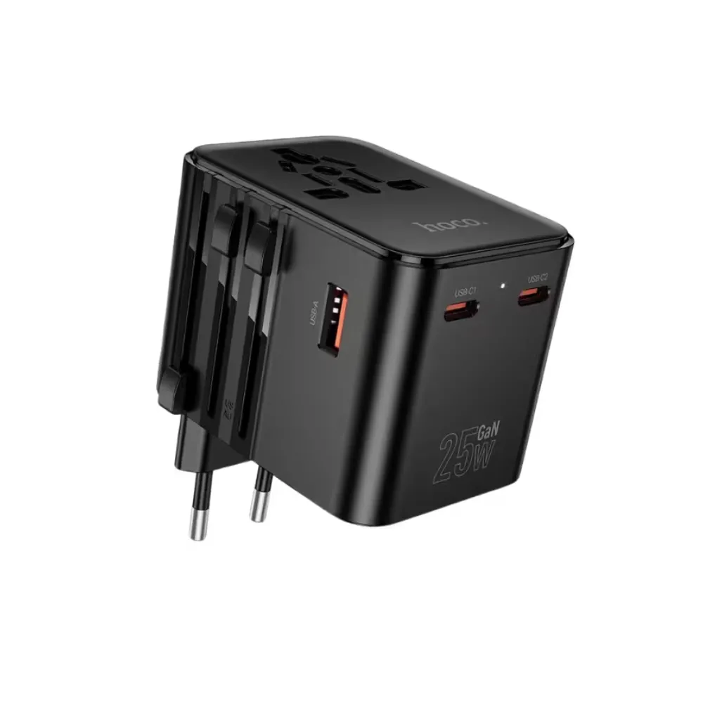 IMG_1100 Hoco AC31 USB-C PD 25W Global Universal Travel Adapter - Image 1