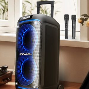 AWEI KT33 Bluetooth Speaker Troly with 2 Microphone