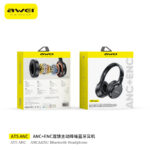 Awei AT5 ANC ENC Bluetooth Headphone 38H Playtime Deep Bass Active Noise Canceling Environment Noise Reduction HD Calls for Cellphone PC Laptop