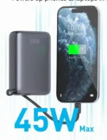 QCY 20000mAh Powerbank 45W Fast Charging with Built-in USB-C Cable - Image 3
