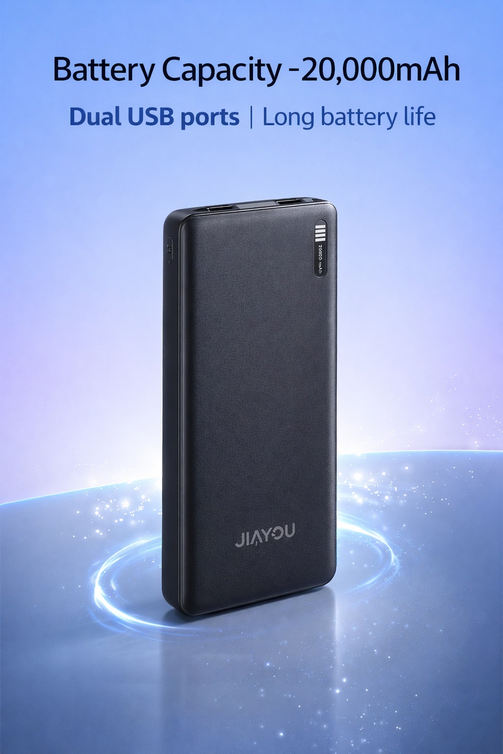 baf25d11-58e3-478b-97cc-4a01d9d6de42 Jiayou Thunder-5 10000mAh Portable Slim Power Bank – 2.5A Fast Charging, Dual USB Output - Image 1