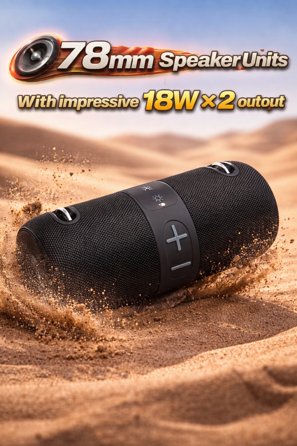 eb2d9d40-7205-400a-8061-ad53433a7c49 Jiayou Sonic 10 Portable Bluetooth Speaker with Belt, Bluetooth 5.4, 4000mAh Battery - Image 1